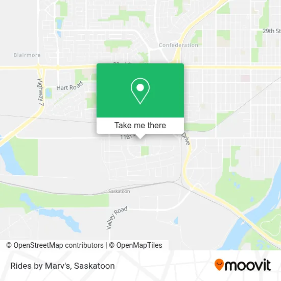 Rides by Marv's map