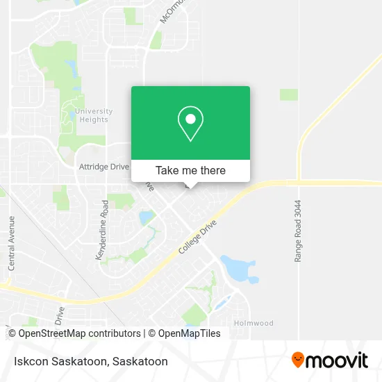Iskcon Saskatoon map