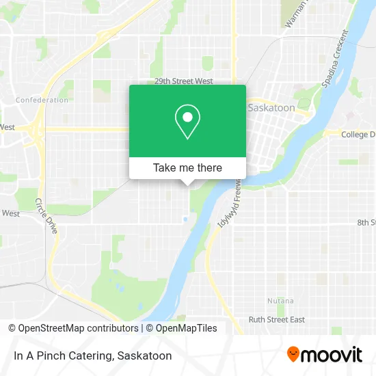 In A Pinch Catering map