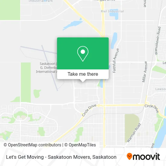 Let's Get Moving - Saskatoon Movers map