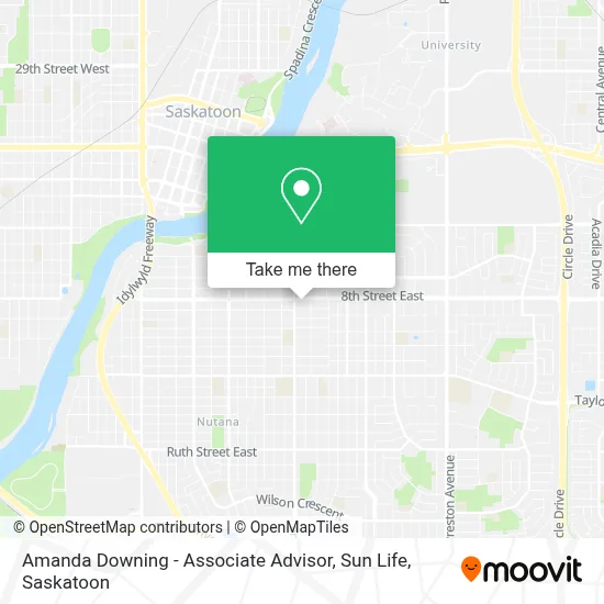 Amanda Downing - Associate Advisor, Sun Life map