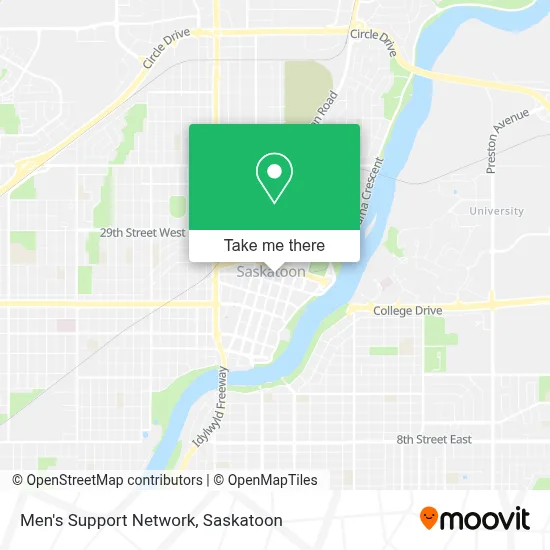 Men's Support Network map