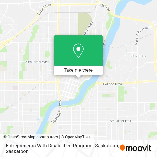 Entrepreneurs With Disabilities Program - Saskatoon map