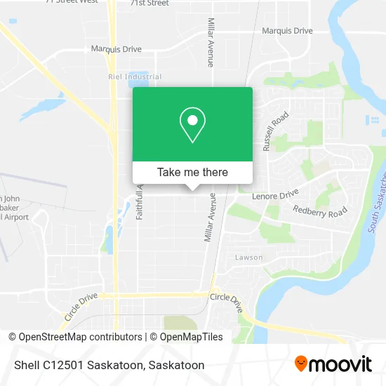 Shell C12501 Saskatoon map