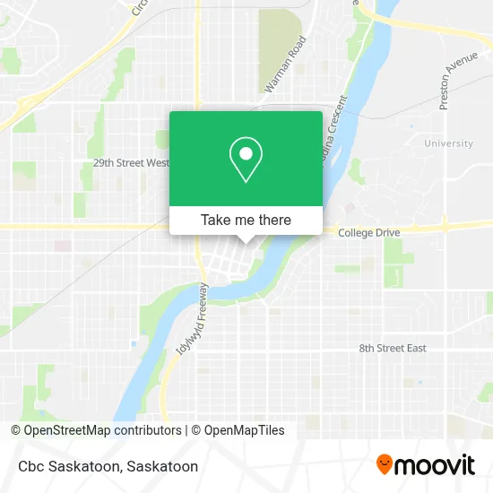 Cbc Saskatoon map
