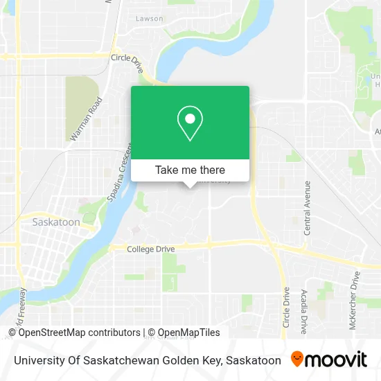 University Of Saskatchewan Golden Key map