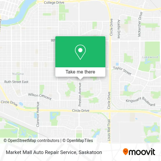 Market Mall Auto Repair Service map