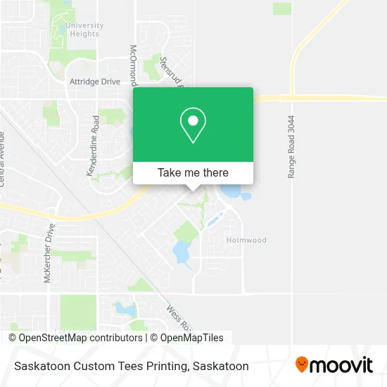 Saskatoon Custom Tees Printing map