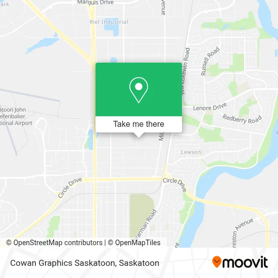 Cowan Graphics Saskatoon map