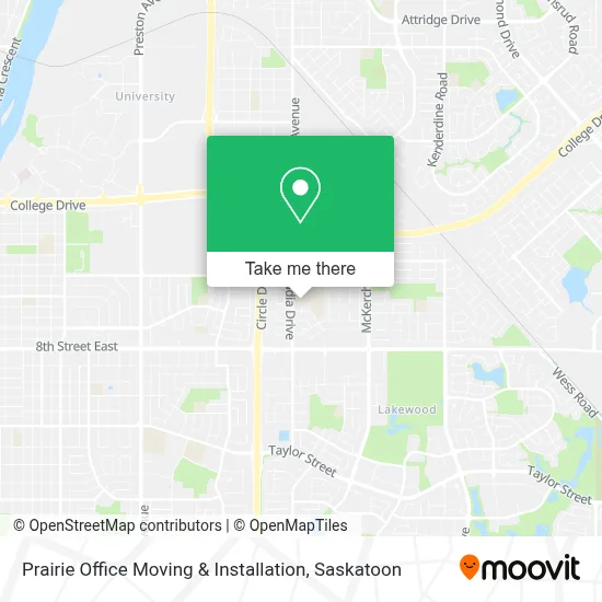 Prairie Office Moving & Installation map