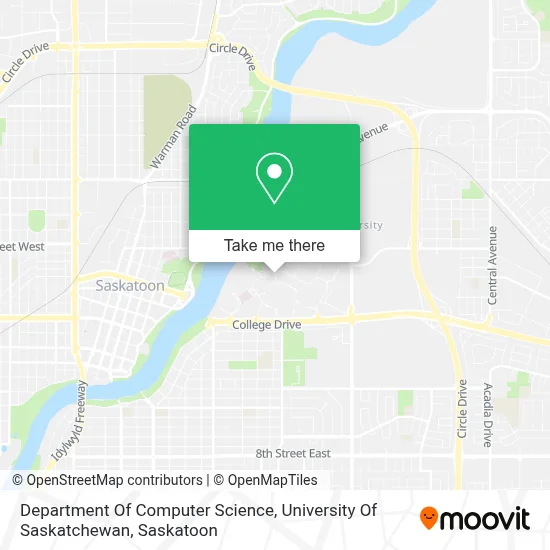 Department Of Computer Science, University Of Saskatchewan map