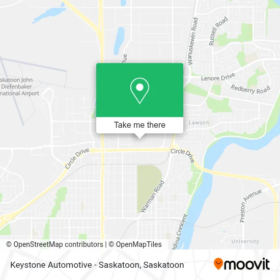 Keystone Automotive - Saskatoon map
