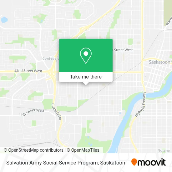 Salvation Army Social Service Program map