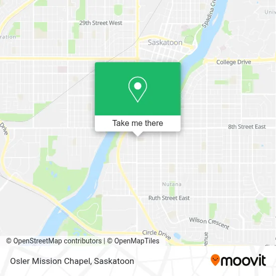 Osler Mission Chapel map