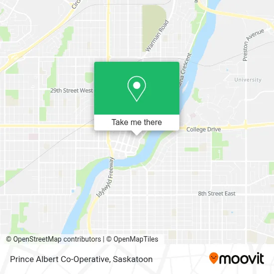 Prince Albert Co-Operative map