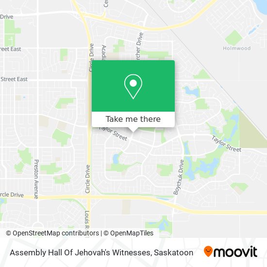 Assembly Hall Of Jehovah's Witnesses map