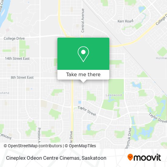 Cineplex Odeon Centre Cinemas map