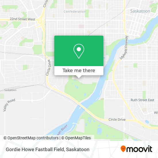 Gordie Howe Fastball Field map