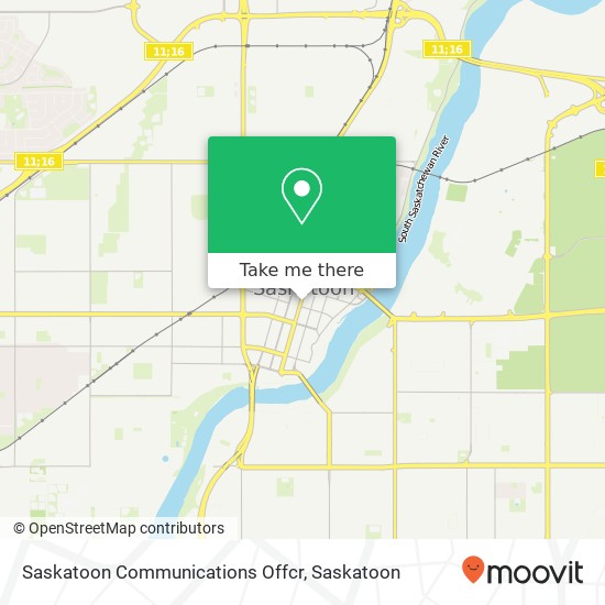 Saskatoon Communications Offcr map