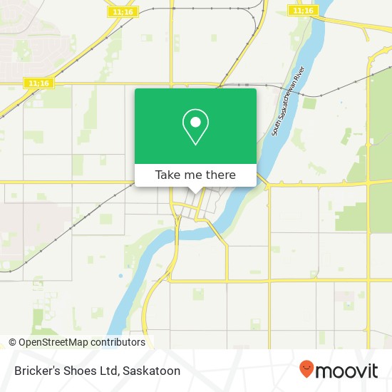 Bricker's Shoes Ltd map