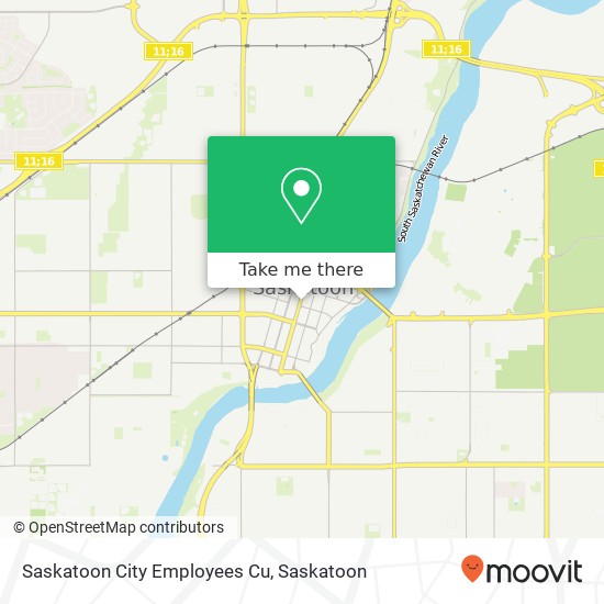 Saskatoon City Employees Cu map