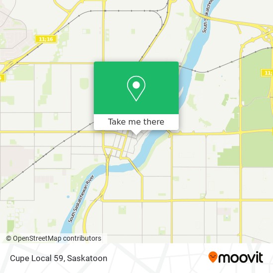 Cupe Local 59 map