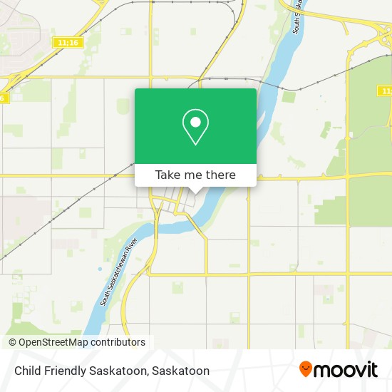 Child Friendly Saskatoon map