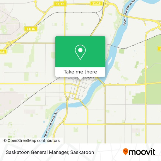 Saskatoon General Manager map