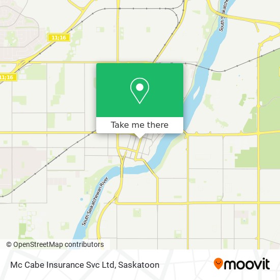 Mc Cabe Insurance Svc Ltd map