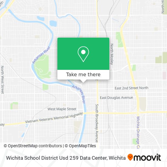 Mapa de Wichita School District Usd 259 Data Center
