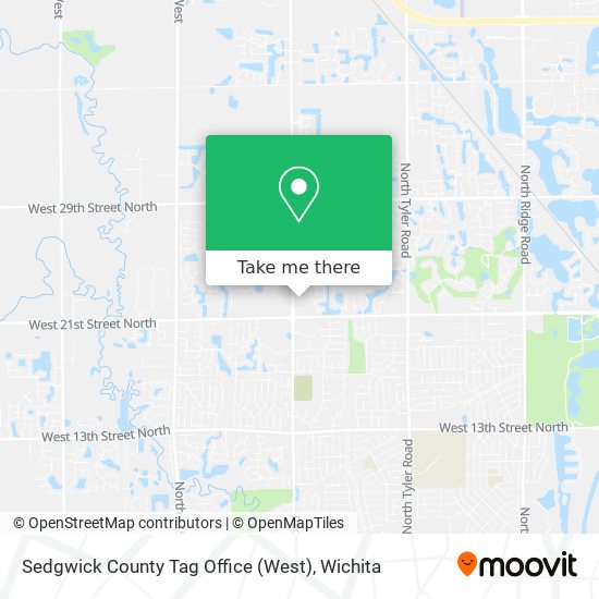 Mapa de Sedgwick County Tag Office (West)