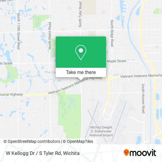 W Kellogg Dr / S Tyler Rd map