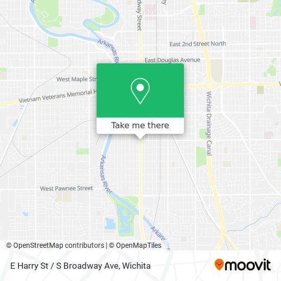 E Harry St / S Broadway Ave map
