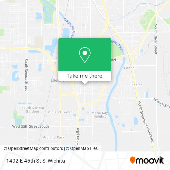 Mapa de 1402 E 45th St S