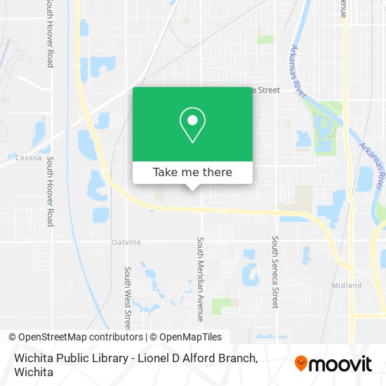 Mapa de Wichita Public Library - Lionel D Alford Branch