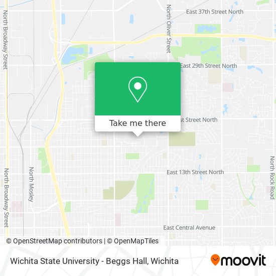 Mapa de Wichita State University - Beggs Hall