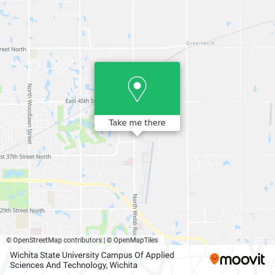 Mapa de Wichita State University Campus Of Applied Sciences And Technology