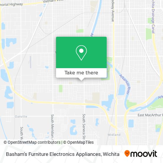 Basham's Furniture Electronics Appliances map