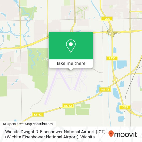 Mapa de Wichita Dwight D. Eisenhower National Airport (ICT) (Wichita Eisenhower National Airport)
