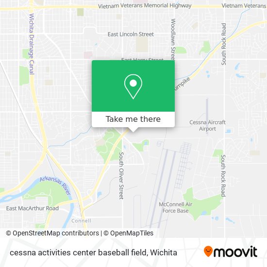 Mapa de cessna activities center baseball field