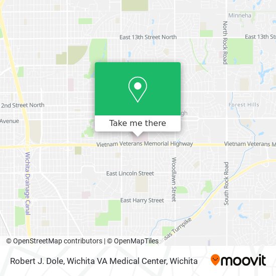 Robert J. Dole, Wichita VA Medical Center map