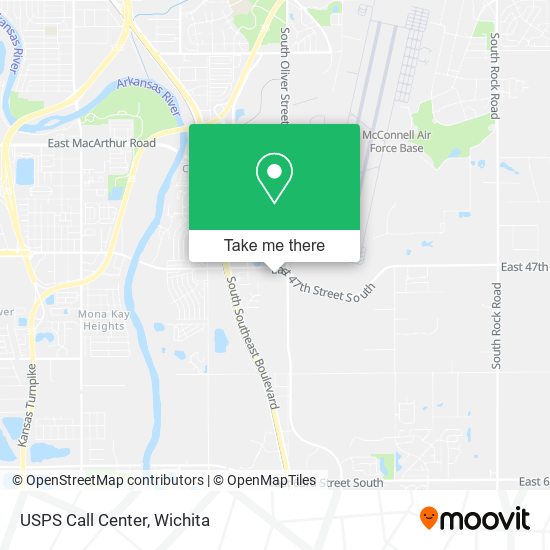 Mapa de USPS Call Center
