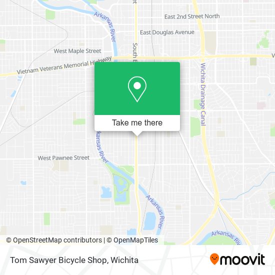 Mapa de Tom Sawyer Bicycle Shop