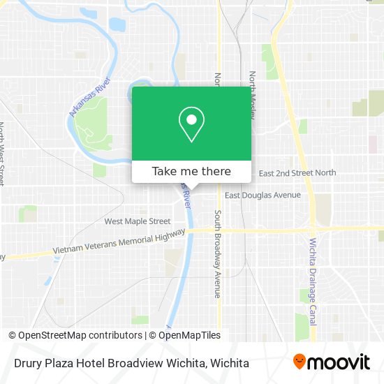 Mapa de Drury Plaza Hotel Broadview Wichita