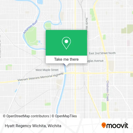 Hyatt Regency Wichita map