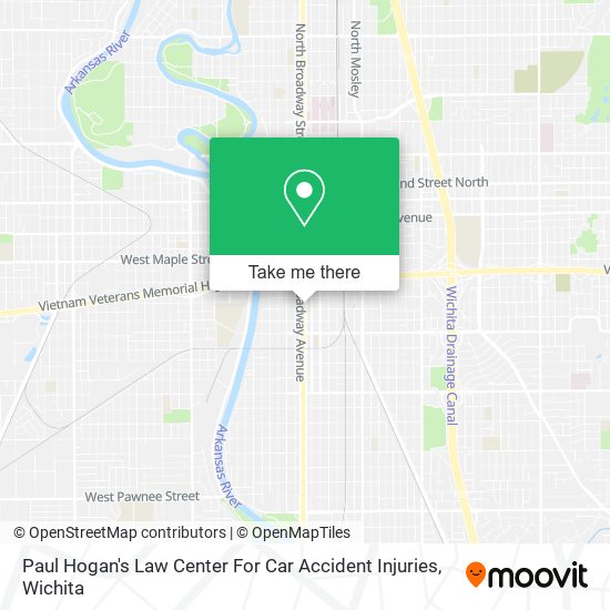 Paul Hogan's Law Center For Car Accident Injuries map