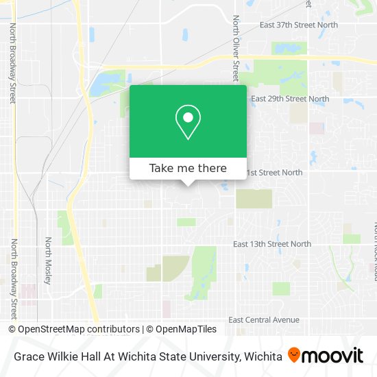 Grace Wilkie Hall At Wichita State University map