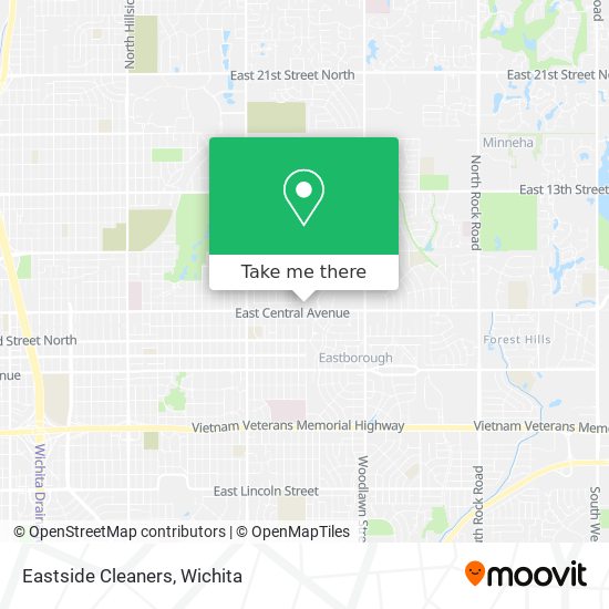 Eastside Cleaners map