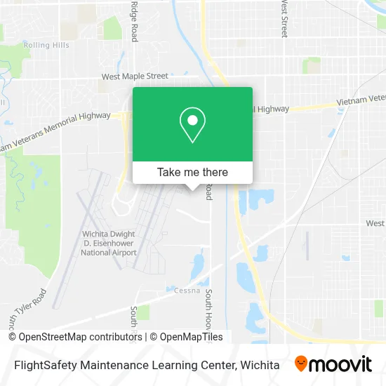 FlightSafety Maintenance Learning Center map