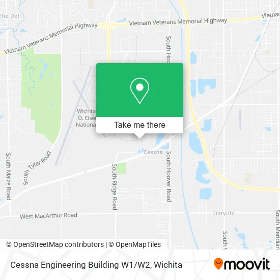 Cessna Engineering Building W1 / W2 map